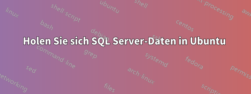Holen Sie sich SQL Server-Daten in Ubuntu