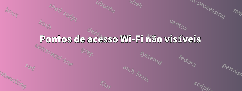 Pontos de acesso Wi-Fi não visíveis