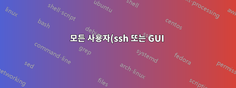 모든 사용자(ssh 또는 GUI)가 로그아웃되면 자동으로 절전 모드로 전환하시겠습니까?