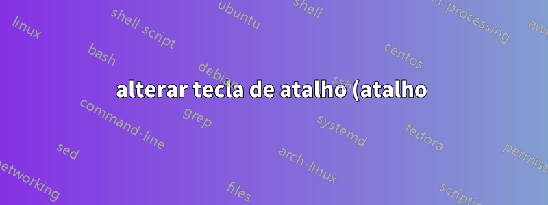 alterar tecla de atalho (atalho) para painel de controle gráfico Intel 18.04