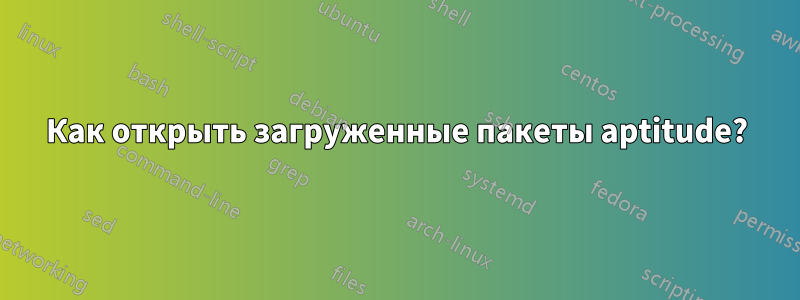 Как открыть загруженные пакеты aptitude?
