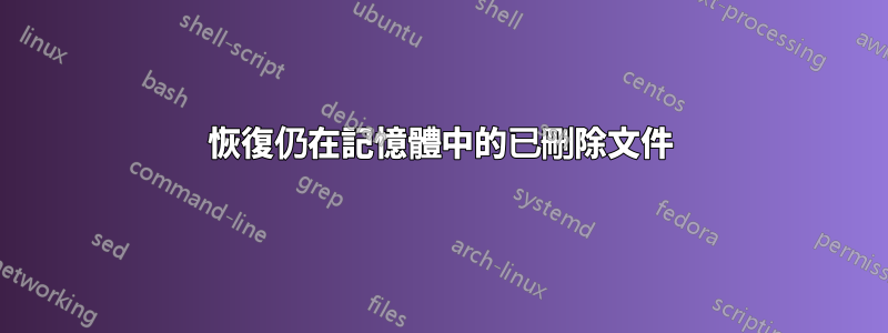 恢復仍在記憶體中的已刪除文件