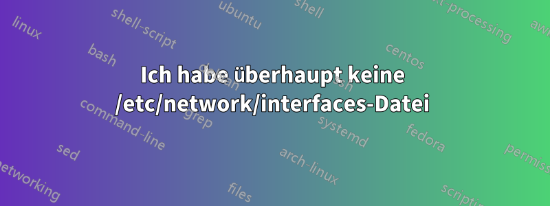 Ich habe überhaupt keine /etc/network/interfaces-Datei