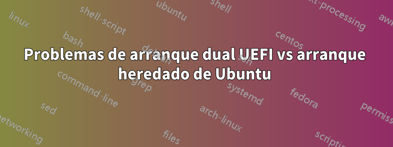 Problemas de arranque dual UEFI vs arranque heredado de Ubuntu