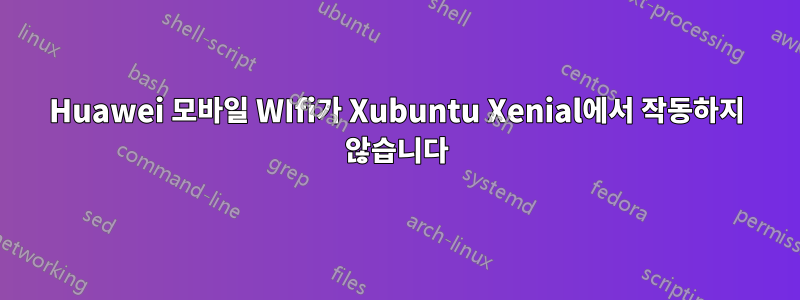 Huawei 모바일 WIfi가 Xubuntu Xenial에서 작동하지 않습니다