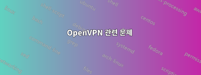 OpenVPN 관련 문제