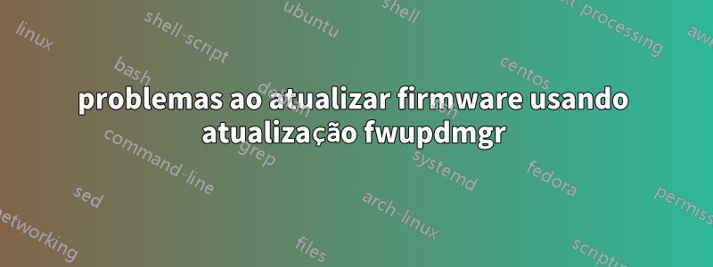 problemas ao atualizar firmware usando atualização fwupdmgr