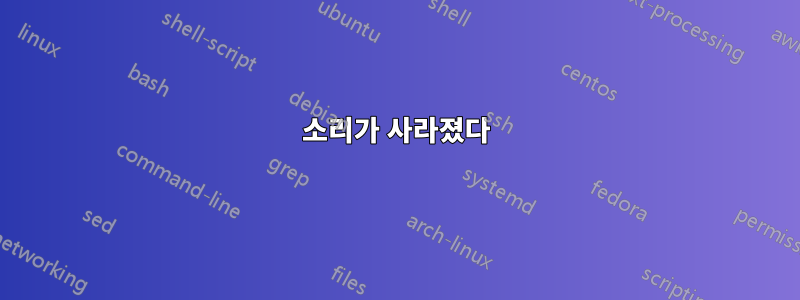 소리가 사라졌다
