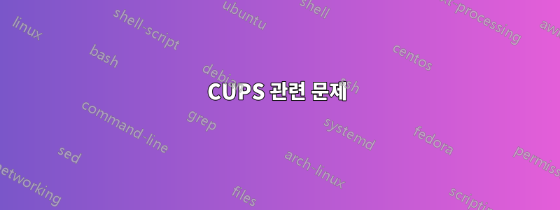 CUPS 관련 문제
