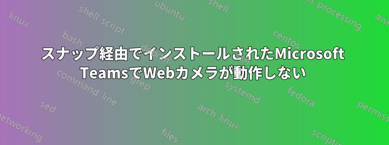 スナップ経由でインストールされたMicrosoft TeamsでWebカメラが動作しない