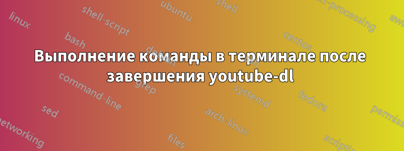 Выполнение команды в терминале после завершения youtube-dl