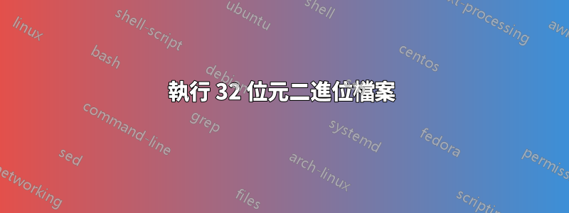 執行 32 位元二進位檔案