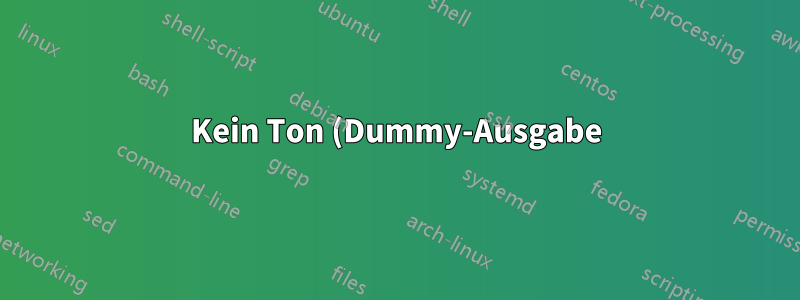 Kein Ton (Dummy-Ausgabe) Fehler Ubuntu 19.10