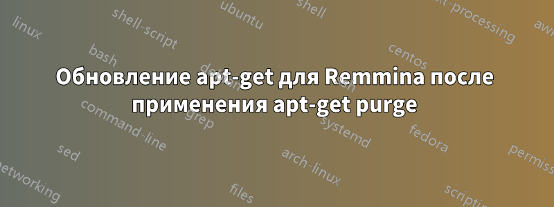 Обновление apt-get для Remmina после применения apt-get purge
