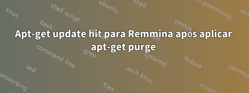 Apt-get update hit para Remmina após aplicar apt-get purge