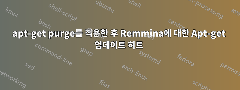 apt-get purge를 적용한 후 Remmina에 대한 Apt-get 업데이트 히트