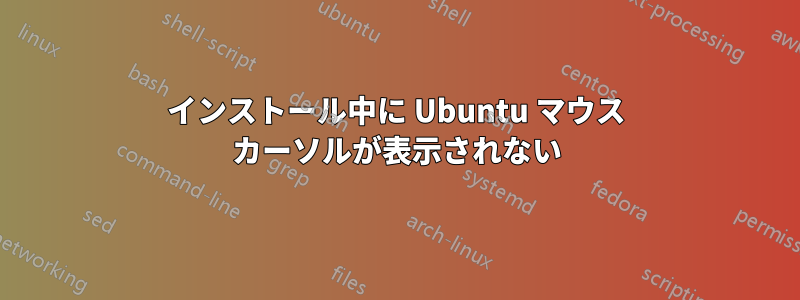 インストール中に Ubuntu マウス カーソルが表示されない