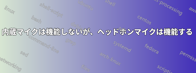 内蔵マイクは機能しないが、ヘッドホンマイクは機能する