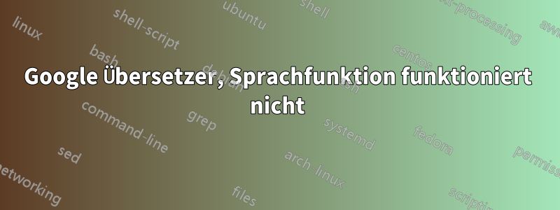 Google Übersetzer, Sprachfunktion funktioniert nicht