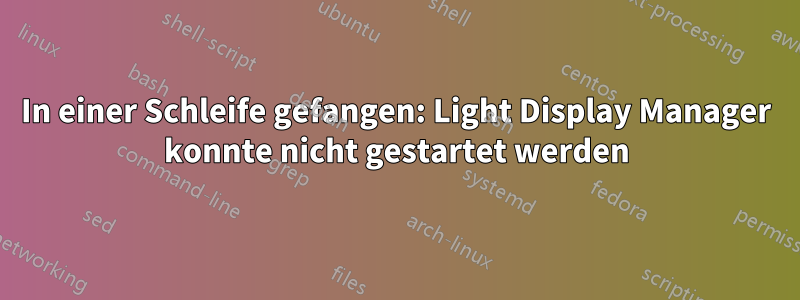 In einer Schleife gefangen: Light Display Manager konnte nicht gestartet werden