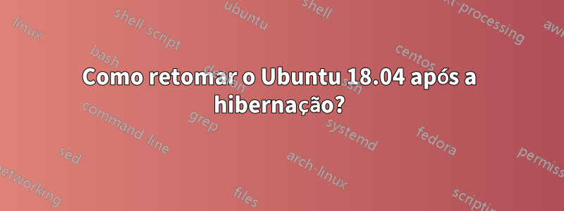 Como retomar o Ubuntu 18.04 após a hibernação?