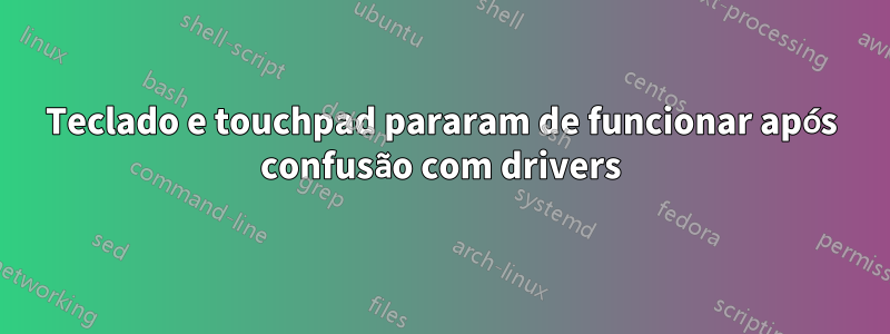 Teclado e touchpad pararam de funcionar após confusão com drivers