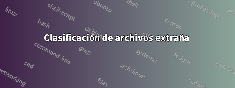 Clasificación de archivos extraña