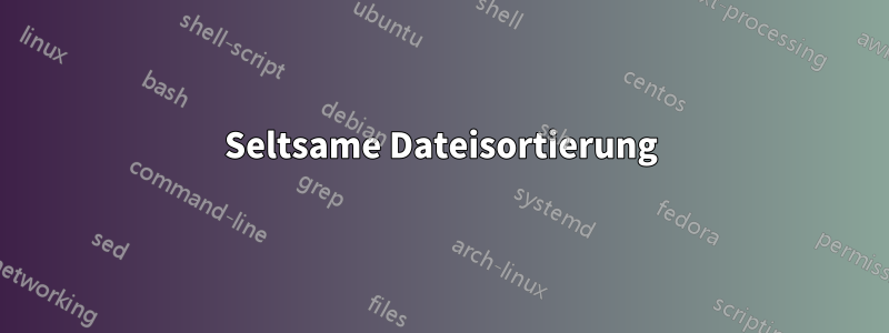 Seltsame Dateisortierung