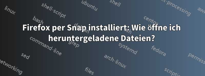 Firefox per Snap installiert: Wie öffne ich heruntergeladene Dateien?