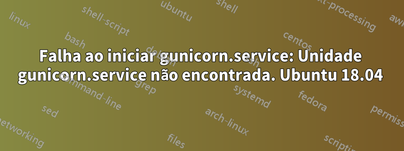 Falha ao iniciar gunicorn.service: Unidade gunicorn.service não encontrada. Ubuntu 18.04