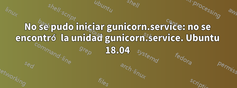 No se pudo iniciar gunicorn.service: no se encontró la unidad gunicorn.service. Ubuntu 18.04