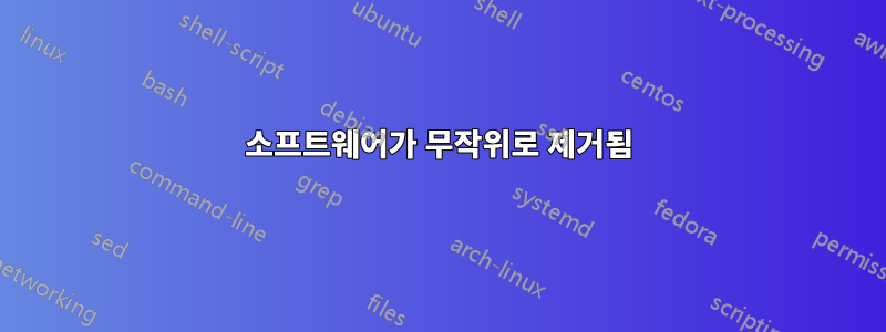 소프트웨어가 무작위로 제거됨