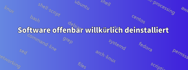 Software offenbar willkürlich deinstalliert