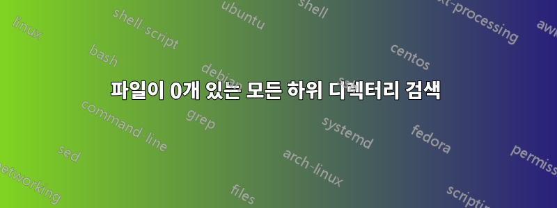 파일이 0개 있는 모든 하위 디렉터리 검색