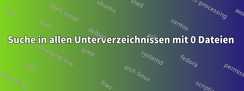 Suche in allen Unterverzeichnissen mit 0 Dateien