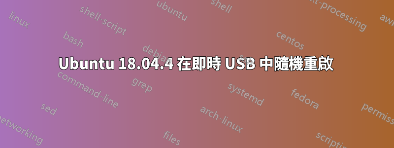 Ubuntu 18.04.4 在即時 USB 中隨機重啟