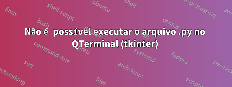 Não é possível executar o arquivo .py no QTerminal (tkinter)