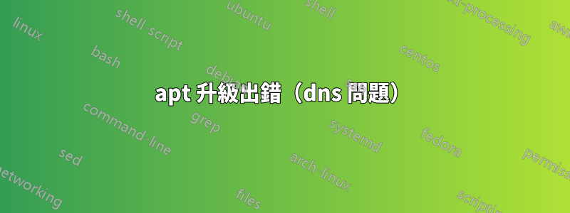 apt 升級出錯（dns 問題）