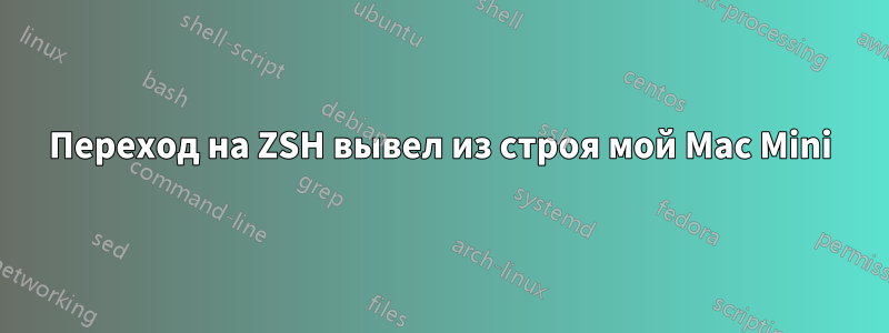 Переход на ZSH вывел из строя мой Mac Mini