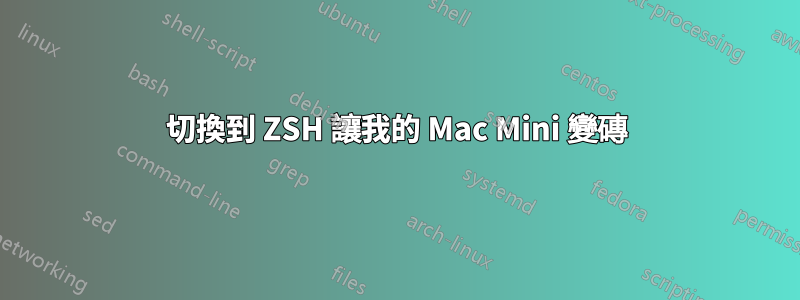 切換到 ZSH 讓我的 Mac Mini 變磚