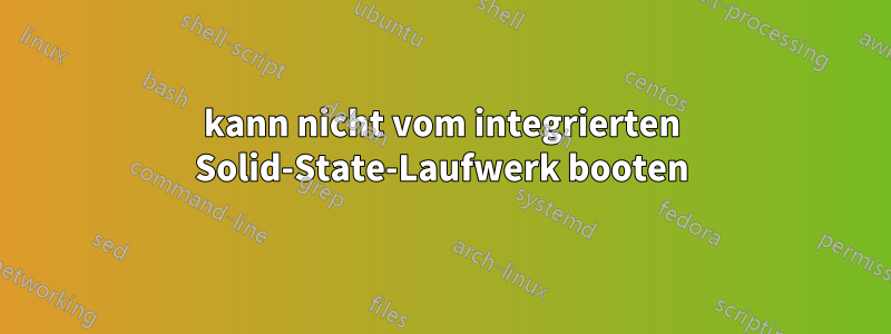 kann nicht vom integrierten Solid-State-Laufwerk booten