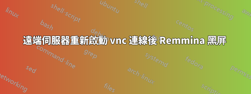 遠端伺服器重新啟動 vnc 連線後 Remmina 黑屏