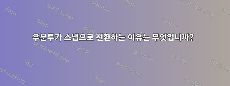 우분투가 스냅으로 전환하는 이유는 무엇입니까?