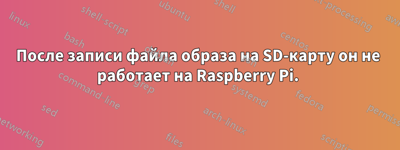 После записи файла образа на SD-карту он не работает на Raspberry Pi.
