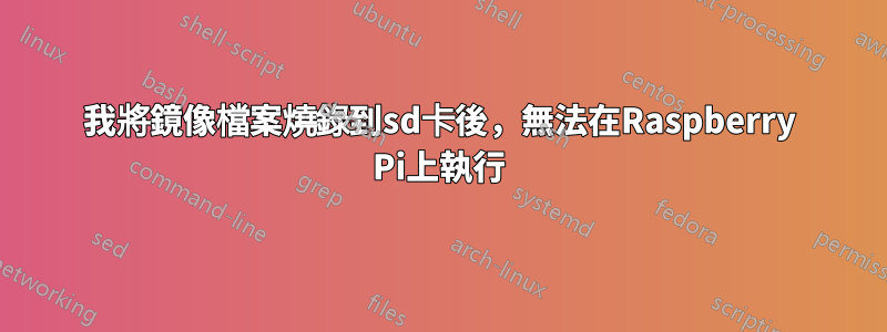 我將鏡像檔案燒錄到sd卡後，無法在Raspberry Pi上執行