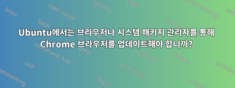 Ubuntu에서는 브라우저나 시스템 패키지 관리자를 통해 Chrome 브라우저를 업데이트해야 합니까?