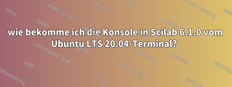 wie bekomme ich die Konsole in Scilab 6.1.0 vom Ubuntu LTS 20.04-Terminal? 