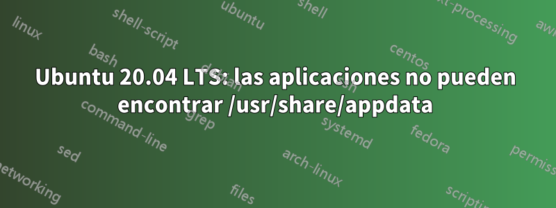 Ubuntu 20.04 LTS: las aplicaciones no pueden encontrar /usr/share/appdata