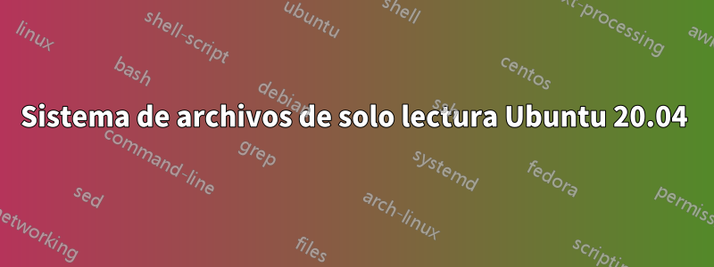 Sistema de archivos de solo lectura Ubuntu 20.04