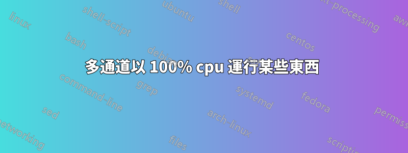 多通道以 100% cpu 運行某些東西